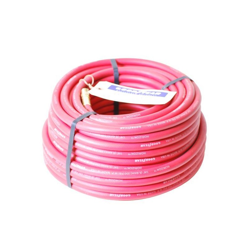 ProTool Hose 1/4in 100ft Red Rubber  with 1/4 MPT ends