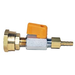 ProTool Hose Barb 3/16in to G Hose F w/ball valve