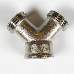 ProTool Wye Adaptor Steel Y Garden Hose - No Valves 
