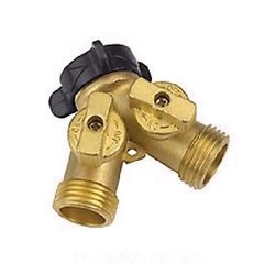 ProTool Wye Adaptor Brass Dual Y with 2 Shutoff Valves