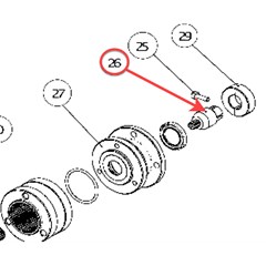 ProTool Pinion assembly for 32in and 39in Rotary Brush