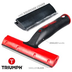 Scraper 6in Angle Aquarium Triumph with Squeegee in Cap