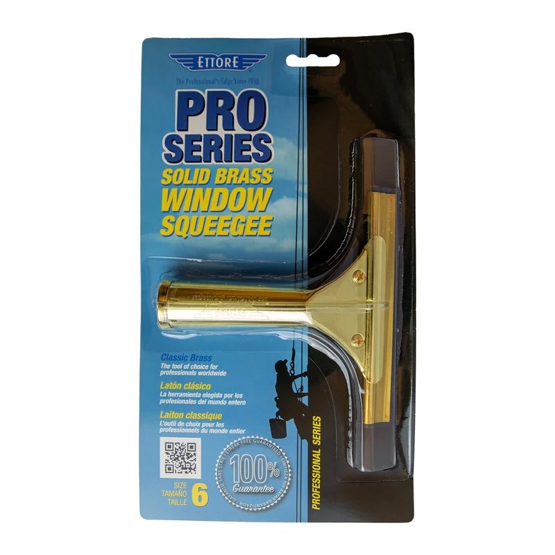 Ettore Classic Squeegee Brass 6 inch