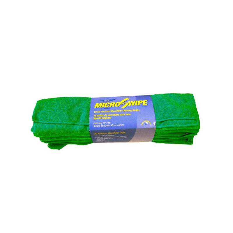 MicroSwipe Towel 14x14 Green (10) Ettore