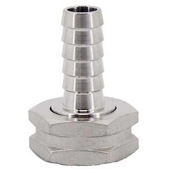 Hose Barb SS 1/2in Barb to 3/4in  Garden Hose Female