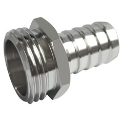 Hose Barb 3/4in Barb to 3/4in  Stainless Garden Hose  Male