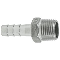 Hose Barb SS 1/4in MPT to 3/8in Barb10mm