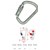 ANSI XL Steel Twist Lock Carabiner White Image 1