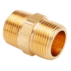 Nipple Hex Brass 1/2in Brass
