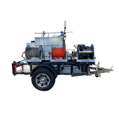 Small Dual User Pressure Washing Trailer 8gpm