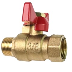 Ball Valve 3/8in M-F Brass DN10